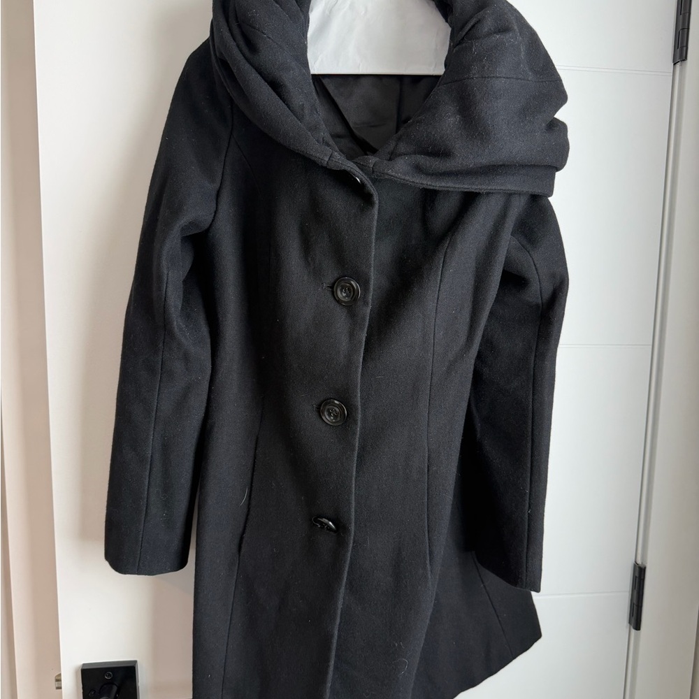 Ricki's Black Hooded Trench Coat